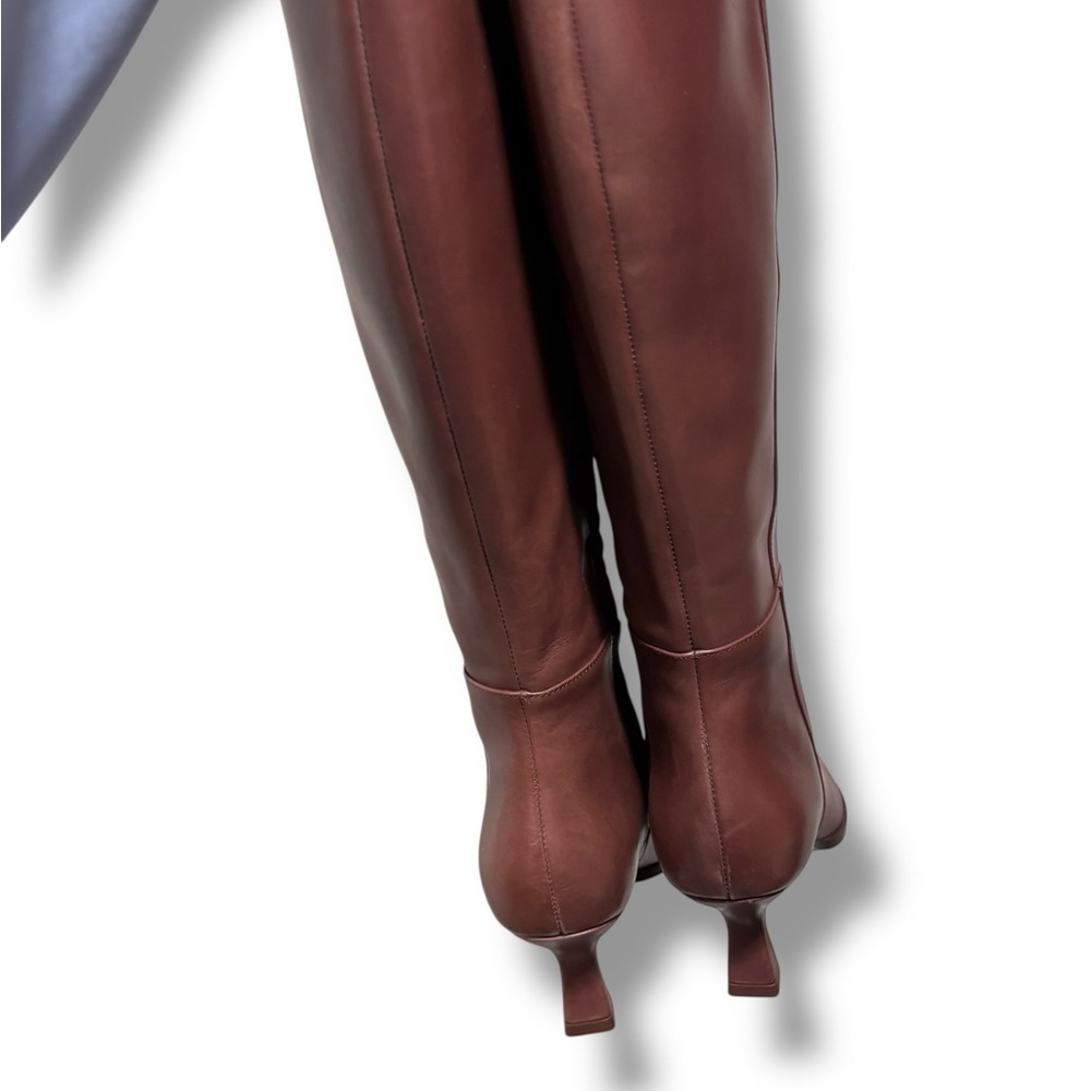 NEW Dolce Vita Auggie Wide Calf Leather Knee High Boots Chocolate Brown Size 9E - Picture 9 of 16